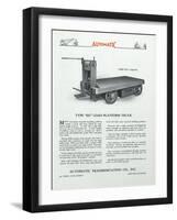 Automatic Transportation Company's Type Eg Load Platform Truck-null-Framed Giclee Print