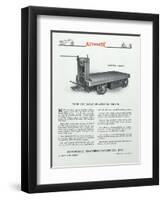 Automatic Transportation Company's Type Eg Load Platform Truck-null-Framed Premium Giclee Print