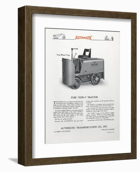 Automatic Transportation Company's Type TGW-4 Tractor-null-Framed Giclee Print