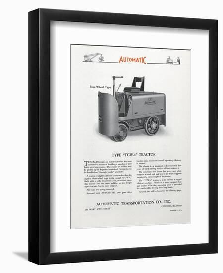 Automatic Transportation Company's Type TGW-4 Tractor-null-Framed Giclee Print