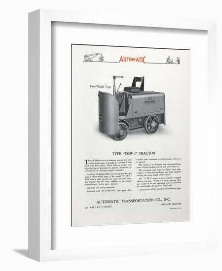 Automatic Transportation Company's Type TGW-4 Tractor-null-Framed Giclee Print