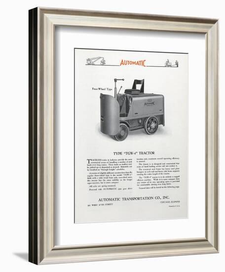 Automatic Transportation Company's Type TGW-4 Tractor-null-Framed Giclee Print