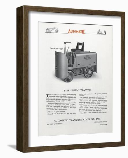 Automatic Transportation Company's Type TGW-4 Tractor-null-Framed Giclee Print