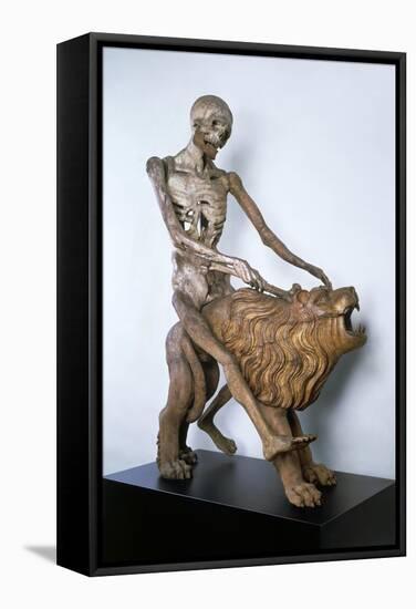 Automaton Representing Death Riding Lion, 1513-null-Framed Stretched Canvas