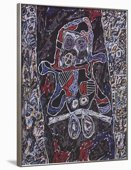 Automobile a la route noire-Jean Dubuffet-Framed Art Print