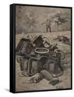 Automobile Accident, Illustration from 'Le Petit Journal: Supplement Illustre', 1898 (Litho)-French-Framed Stretched Canvas