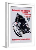 Automobile and Motorcycle Race, Munich-null-Framed Art Print