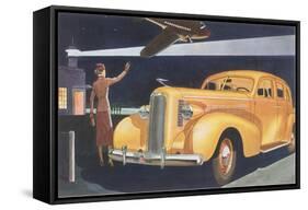 Automobile at the Airport-null-Framed Stretched Canvas