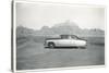 Automobile in Front of Western Mesas-null-Stretched Canvas