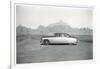 Automobile in Front of Western Mesas-null-Framed Art Print