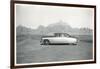 Automobile in Front of Western Mesas-null-Framed Art Print