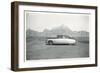 Automobile in Front of Western Mesas-null-Framed Art Print