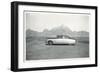 Automobile in Front of Western Mesas-null-Framed Art Print