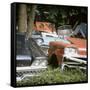 Automobile Junkyard-Walker Evans-Framed Stretched Canvas