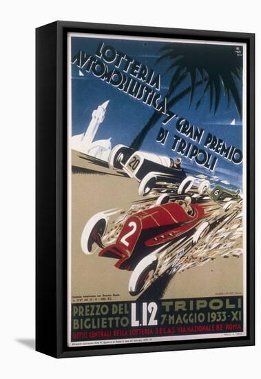 Automobile Lottery, Seventh Tripoli Grand Prix, May 7, 1933-null-Framed Stretched Canvas