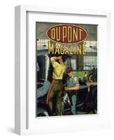 Automobile Repair, Front Cover of the 'Dupont Magazine', January 1919-American School-Framed Giclee Print