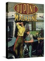 Automobile Repair, Front Cover of the 'Dupont Magazine', January 1919-American School-Stretched Canvas