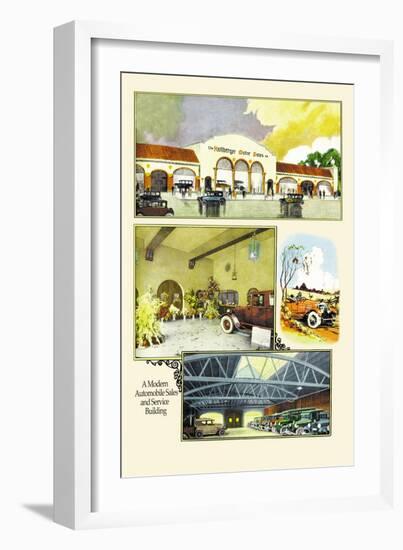 Automobile Sales and Service Building-Geo E. Miller-Framed Art Print