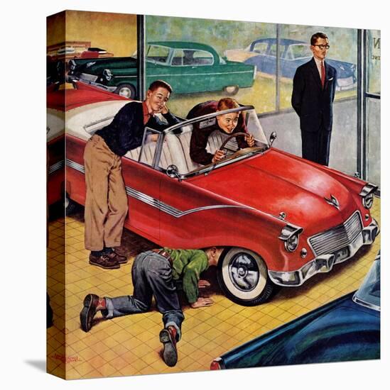 "Automobile Showroom", December 8, 1956-Amos Sewell-Stretched Canvas