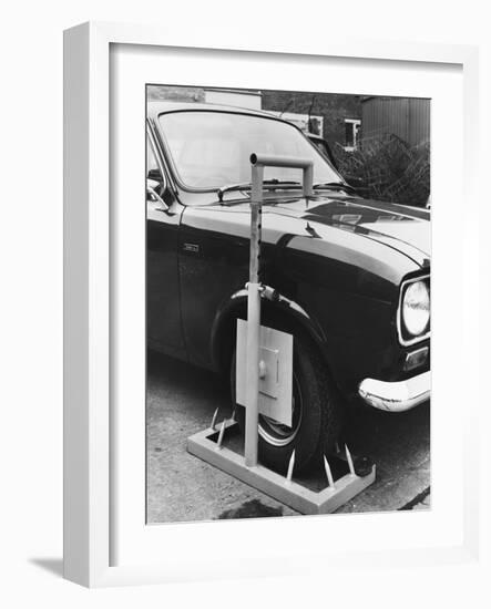 Automobile with Wheelclamp-null-Framed Photographic Print