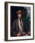 Autoportrait Au Chapeau Jaune  (Self-Portrait with Yellow Hat) Peinture De Hans Von Marees (1837-1-Hans Von Marees-Framed Giclee Print