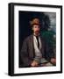 Autoportrait Au Chapeau Jaune  (Self-Portrait with Yellow Hat) Peinture De Hans Von Marees (1837-1-Hans Von Marees-Framed Giclee Print