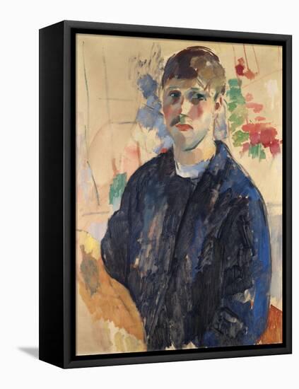 Autoportrait Avec Une Blouse Bleue - Self-Portrait with Blue Blouse, by Wouters, Rik (1882-1916). O-Rik Wouters-Framed Stretched Canvas