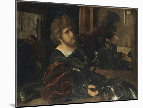 Autoportrait, dit autrefois portrait de Gaston de Foix-Giovanni Girolamo Savoldo-Mounted Giclee Print