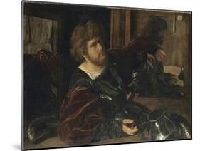 Autoportrait, dit autrefois portrait de Gaston de Foix-Giovanni Girolamo Savoldo-Mounted Giclee Print