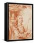 Autoportrait - Oeuvre De Alexander (Alexandre) Roslin (1718-1793), Sanguine Sur Papier, 18Eme Siecl-Alexander Roslin-Framed Stretched Canvas