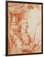 Autoportrait - Oeuvre De Alexander (Alexandre) Roslin (1718-1793), Sanguine Sur Papier, 18Eme Siecl-Alexander Roslin-Framed Giclee Print