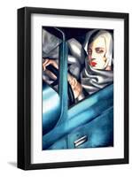 Autoportrait-Tamara de Lempicka-Framed Premium Giclee Print