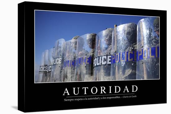 Autoridad. Cita Inspiradora Y Póster Motivacional-null-Stretched Canvas