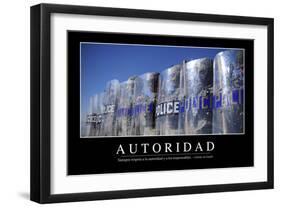 Autoridad. Cita Inspiradora Y Póster Motivacional-null-Framed Photographic Print