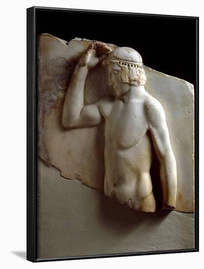 Autostephanoumenos (Self-Crowning Athlete) from Sounion-null-Framed Photographic Print