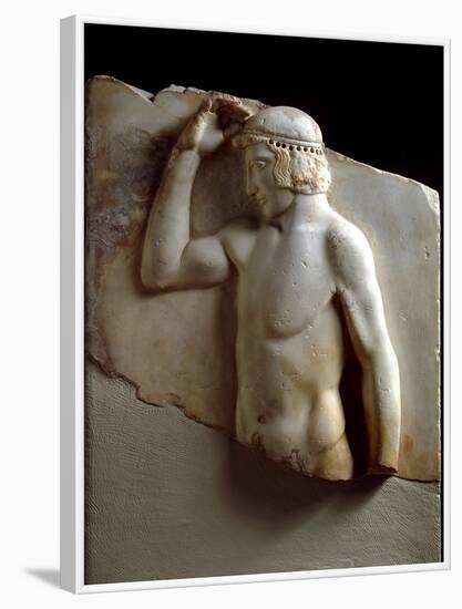 Autostephanoumenos (Self-Crowning Athlete) from Sounion-null-Framed Photographic Print