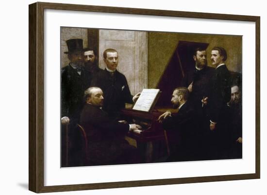 Autour du piano-Henri Fantin-Latour-Framed Giclee Print