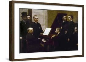 Autour du piano-Henri Fantin-Latour-Framed Giclee Print