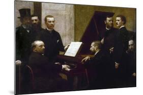 Autour du piano-Henri Fantin-Latour-Mounted Giclee Print