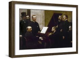 Autour du piano-Henri Fantin-Latour-Framed Giclee Print