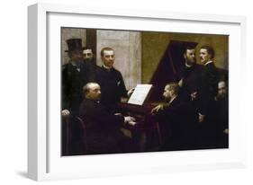 Autour du piano-Henri Fantin-Latour-Framed Giclee Print