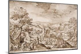 Autumn, 1608-Hans Bol-Mounted Giclee Print