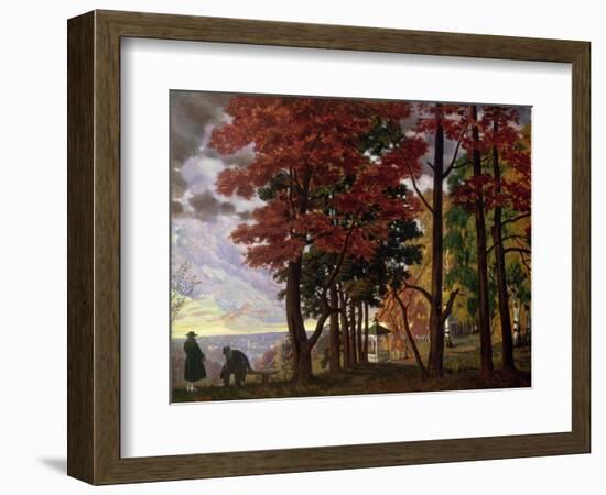 Autumn, 1918-B. M. Kustodiev-Framed Giclee Print