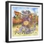 Autumn Alligator-Wendy Edelson-Framed Giclee Print