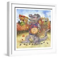 Autumn Alligator-Wendy Edelson-Framed Giclee Print