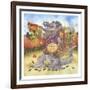 Autumn Alligator-Wendy Edelson-Framed Giclee Print