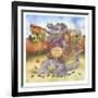 Autumn Alligator-Wendy Edelson-Framed Giclee Print