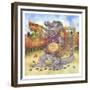 Autumn Alligator-Wendy Edelson-Framed Giclee Print