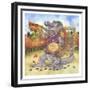 Autumn Alligator-Wendy Edelson-Framed Giclee Print