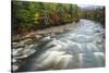 Autumn Along the Pemigewasset River, White Mountain NF, New Hampshire-Jerry & Marcy Monkman-Stretched Canvas